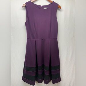 Calvin Klein Purple Dress with Black Trim